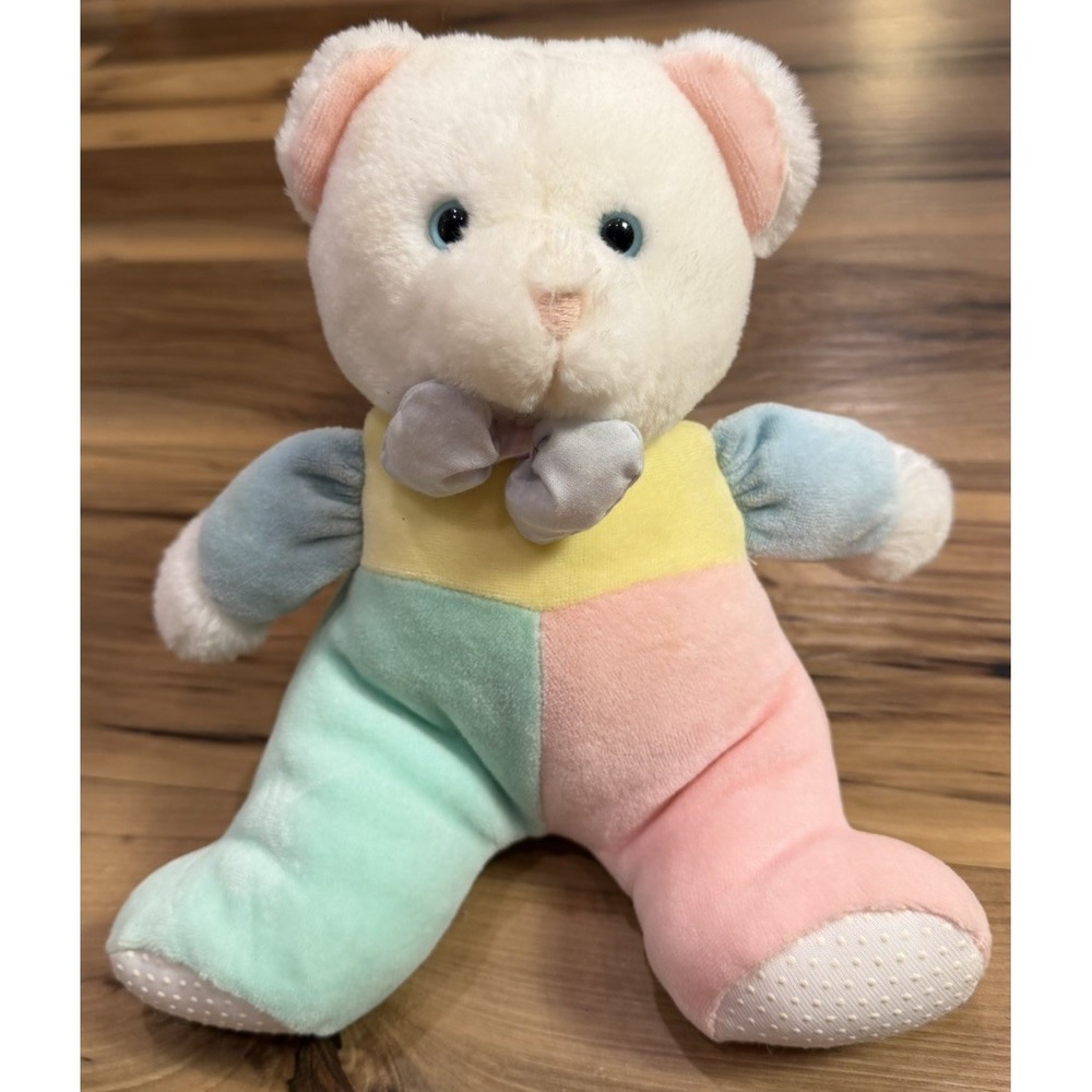 Eden Pastel Bear Musical Plush Vtg You Are My Sunshine 10" Wind Up Toy Working